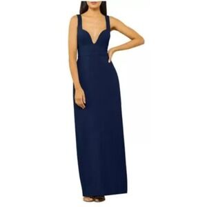 BCBGMAXAZRIA Dark Navy Sweetheart Maxi Evening Gown Dress MT01D35DNY Size 10 NWT
